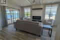 Livingroom in Beckwith cottage model at Wye Cottages in Midland Ontario