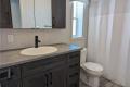Bathroom in Beckwith cottage model at Wye Cottages in Midland Ontario