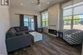 Livingroom in Sans Souci cottage model at Wye Cottages in Midland Ontario
