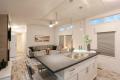 Open concept kitchen and livingroon in Wanakita cottage at Wye Cottages in Midland Ontario
