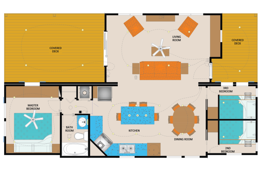 Massasauga cottage floorplan at Wye Cottages in Midland Ontario