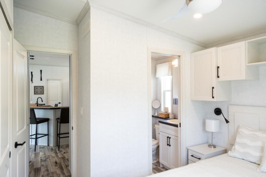 Bedroom at Wye Cottages Beausoliel model for sale in Midland Ontario