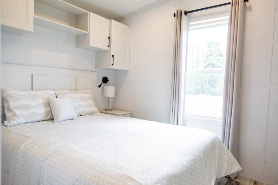 Bedroom at Wye Cottages Beausoliel model for sale in Midland Ontario