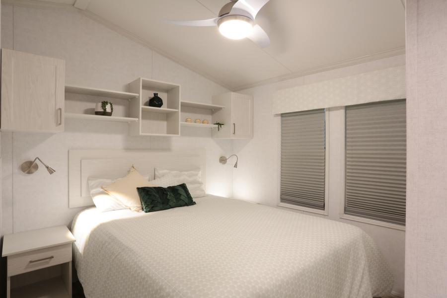 Bedroom in Wanakita cottage at Wye Cottages in Midland Ontario